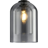 Dual-Glass Inverted Pendant Light For Dining Room Postmodern Ceiling Hang Lamp