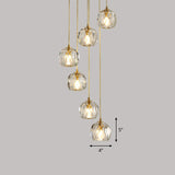 Gold K9 Crystal Pendant Lamp For Stairway Decor 6 /