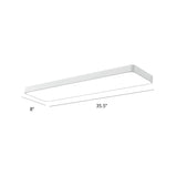 Led Office Ceiling Light - Modern Nordic Acrylic Flush Mount Fixture White / 35.5