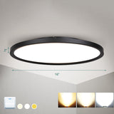 Nordic Acrylic Disk Led Flush Mount Ceiling Light For Living Room Black / 16