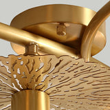 Traditional Brass Metal Semi Flush Ceiling Mount With 6/8 Lights For Living Room