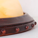 Bowl White Glass Ceiling Light With Traditional Flushmount Design - Bronze Finish 2/3 Lights Ideal