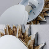Traditional White Glass Flush Mount Ceiling Light For Dining Room - 1/3 Sunburst Lights Sizes 9 Or