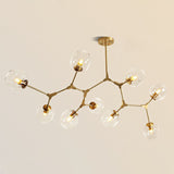 Modern Dna Glass Ceiling Light With Gold Finish For Living Room 9 /