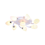 Traditional White Oval Semi Flush Light With Frosted Glass For Living Room - 4/6/8 Lights