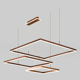 Contemporary Layered Rhombus Chandelier Pendant Light - Acrylic Led Hanging Lighting For Living Room