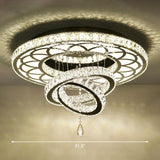 Minimalist Halo Ring Crystal Ceiling Mounted Light For Dining Room Clear / 31.5 Round