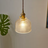 Prismatic Glass Bell Hanging Light Simplicity 1-Light Clear Ideal For Dining Rooms