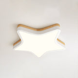 Kids Star Led Ceiling Lamp In Yellow-White - Acrylic Flush Mount Fixture For Bedrooms Yellow / 18