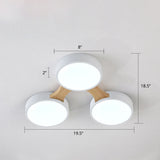 Macaron Round Flush Led Ceiling Mount Light - Creative Acrylic Lamp For Living Room 3 / White