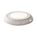Modern White Led Flush Mount Ceiling Light With Acrylic Cover