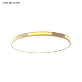 23’/27’ Dia Led Acrylic Ceiling Light Fixture In Simple Style White Thin Round Flush Lamp With
