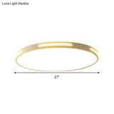 23’/27’ Dia Led Acrylic Ceiling Light Fixture In Simple Style White Thin Round Flush Lamp With