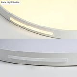 23’/27’ Dia Led Acrylic Ceiling Light Fixture In Simple Style White Thin Round Flush Lamp With