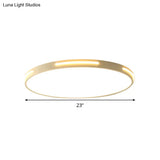 23’/27’ Dia Led Acrylic Ceiling Light Fixture In Simple Style White Thin Round Flush Lamp With