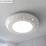 23’/35’ Simplistic Led Acrylic White Ceiling Light - Bedroom Flush Mount Lamp In White/3 Color