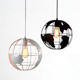 Loft Style Globe Pendant Light Iron Hanging Lamp For Kids Bedroom