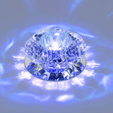 Floral Flush Mount Led Ceiling Lamp With Clear Crystal Accents - Minimalistic Stainless Steel Design