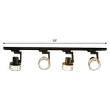 Black Wire Cage Semi Flush Mount Ceiling Light - Nordic Style 4-Bulb Metal Track Lamp For Dining