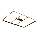Modern Led Semi Flush Mount Ceiling Lamp - Black Metal Shade White/Warm Light 12/23.5 Wide