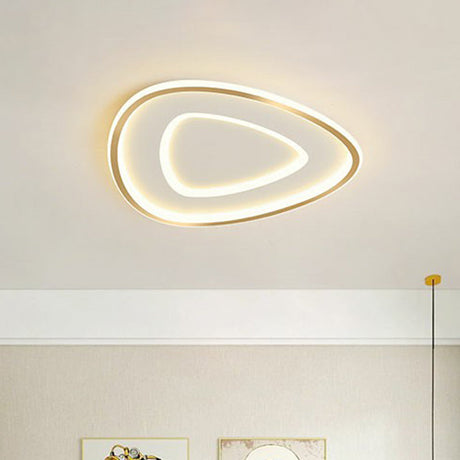 Sleek Gold Teardrop Led Ceiling Light Flush Mount - Simplicity & Style
