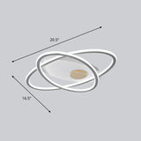 Modern Oval Flush Mount Led Ceiling Light Fixture For Bedroom Grey / 16.5 White
