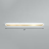Minimalist Gold Led Ceiling Light For Bedroom - Acrylic Flush Mount Fixture / 47 White