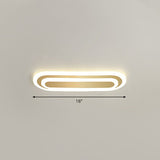 Minimalist Gold Led Ceiling Light For Bedroom - Acrylic Flush Mount Fixture / 16 Warm