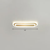 Minimalist Gold Led Ceiling Light For Bedroom - Acrylic Flush Mount Fixture / 16 Remote Control
