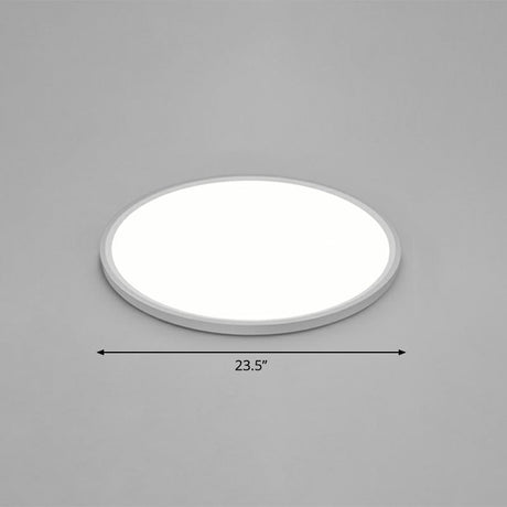 Led Ceiling Mount Fixture - Ultrathin & Simple Acrylic Flushmount Lighting In White / 23.5