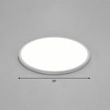 Led Ceiling Mount Fixture - Ultrathin & Simple Acrylic Flushmount Lighting In White / 39