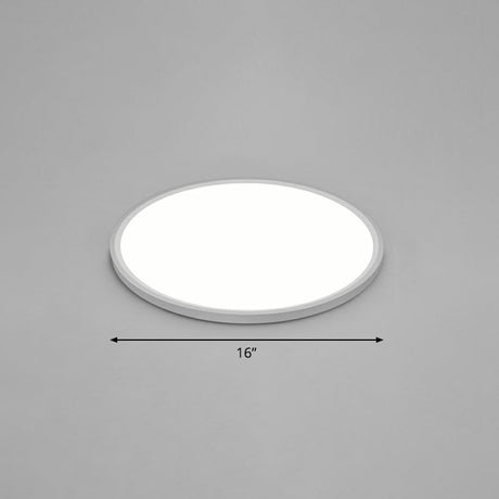Led Ceiling Mount Fixture - Ultrathin & Simple Acrylic Flushmount Lighting In White / 16