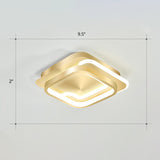 Modern Geometric Led Ceiling Light Fixture For Hallway - Minimalist Acrylic Design Gold / White