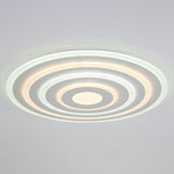 Simple Style Led Flush Ceiling Light For Bedroom - White Acrylic Round Flushmount / 31.5 Third Gear