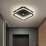 Sleek Geometric Led Ceiling Light - Minimalist Metal Flush Mount Fixture For Corridors