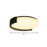 Led Acrylic Ceiling Light: Sleek Flush-Mount Fixture For Bedrooms Black / 16 Third Gear