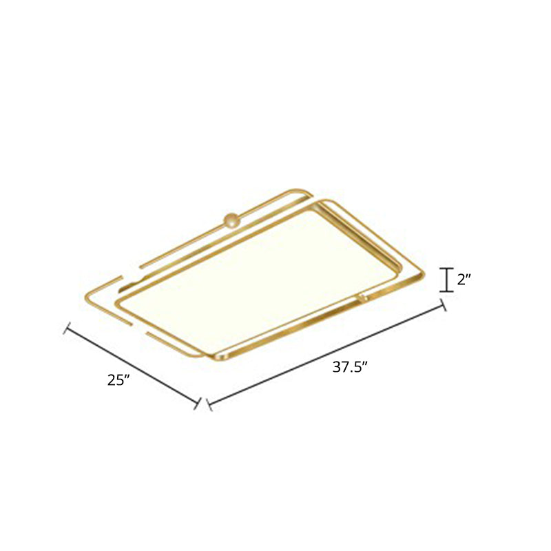Contemporary Ultrathin Gold Flush Mount Led Ceiling Light For Bedroom / Remote Control Stepless