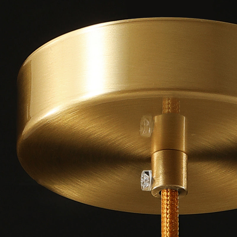 Beveled K9 Crystal Ball Led Hanging Lamp - Minimalist Golden Suspension Light For Bedrooms
