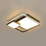 Black Square Led Ceiling Mount Light With Minimalist Acrylic Shade / 20.5 Third Gear