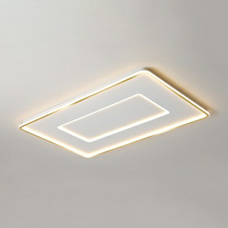 Ultra Thin Acrylic Flush Mount Ceiling Light - Simplicity White Led Lamp For Bedroom / 43