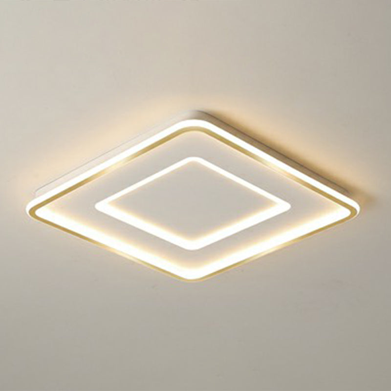 Ultra Thin Acrylic Flush Mount Ceiling Light - Simplicity White Led Lamp For Bedroom / 20.5