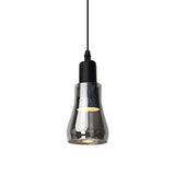 Modern Glass Pendant Lamp With Led Light In White Or Warm Tone - Bowl Cone Saucer Shape