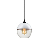 Modern 1-Light Glass Suspension Pendant In White/Black - 5/7/8 Wide Drum/Cylinder/Jar Clear/Yellow
