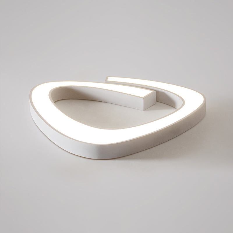 Modern Led Flush Mount Ceiling Light Fixture For Living Room - Simplicity Triangle Design