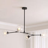 Nordic Molecule Glass Ceiling Pendant Light: Dimpled Living Room Chandelier With Pivot Joint 4 /