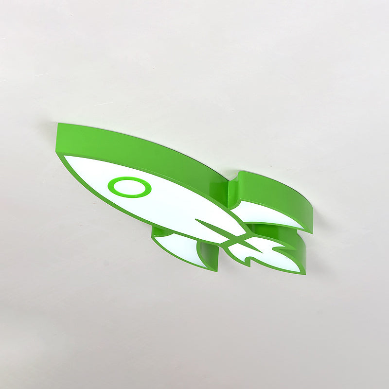 Contemporary Space Themed Ceiling Light For Childs Bedroom - Acrylic Mount