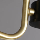 Modern Black-Brass Glass Chandelier With Bowl Shape For Restaurants