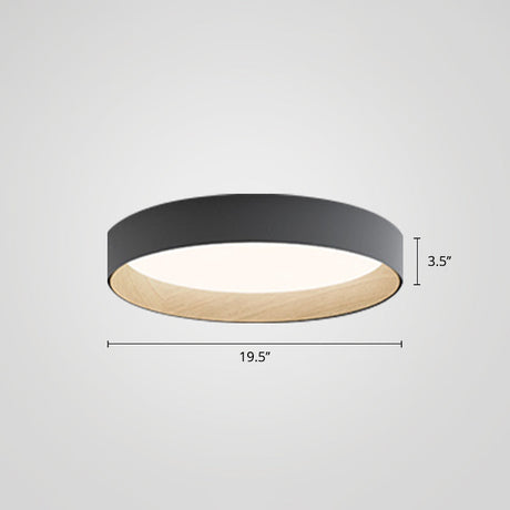 Nordic Led Ceiling Flush Mount Lamp With Acrylic Diffuser For Kitchen Grey / 19.5 Third Gear
