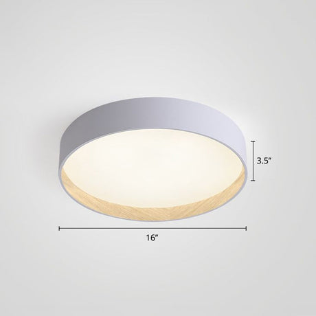 Nordic Led Ceiling Flush Mount Lamp With Acrylic Diffuser For Kitchen White / 16 Third Gear