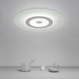 Ultrathin Flush Ceiling Light With Floral Pattern - Led Acrylic Fixture White / 16.5’